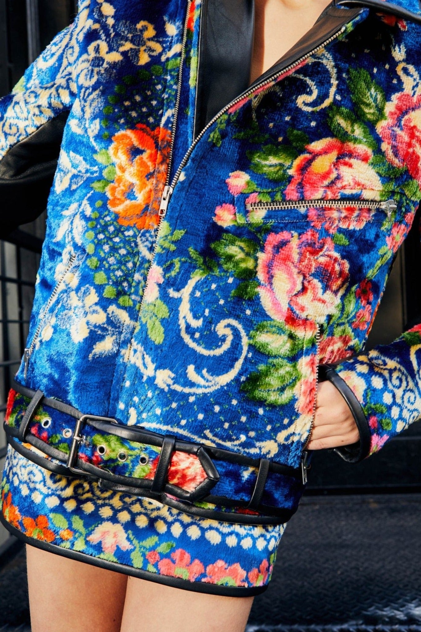 Vintage Tapestry Micro Skirt in Tanzanite Bottoms Vesper Obscura