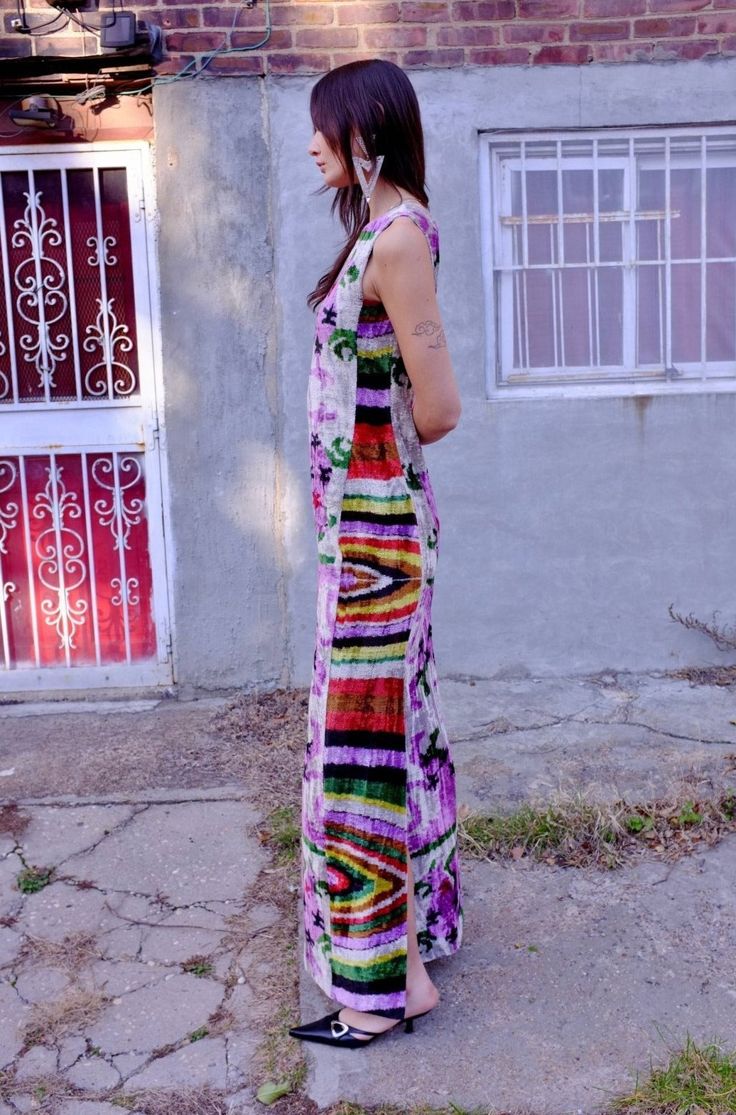 Velvet Uzbek Griffin Dress mia vesper