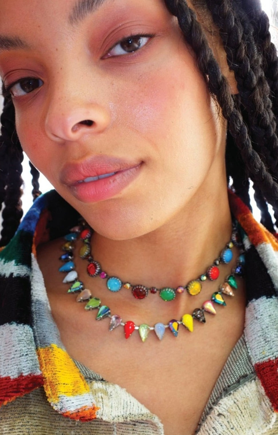 Layering Choker in Aurora Fang (Silver) Jewelry mia vesper