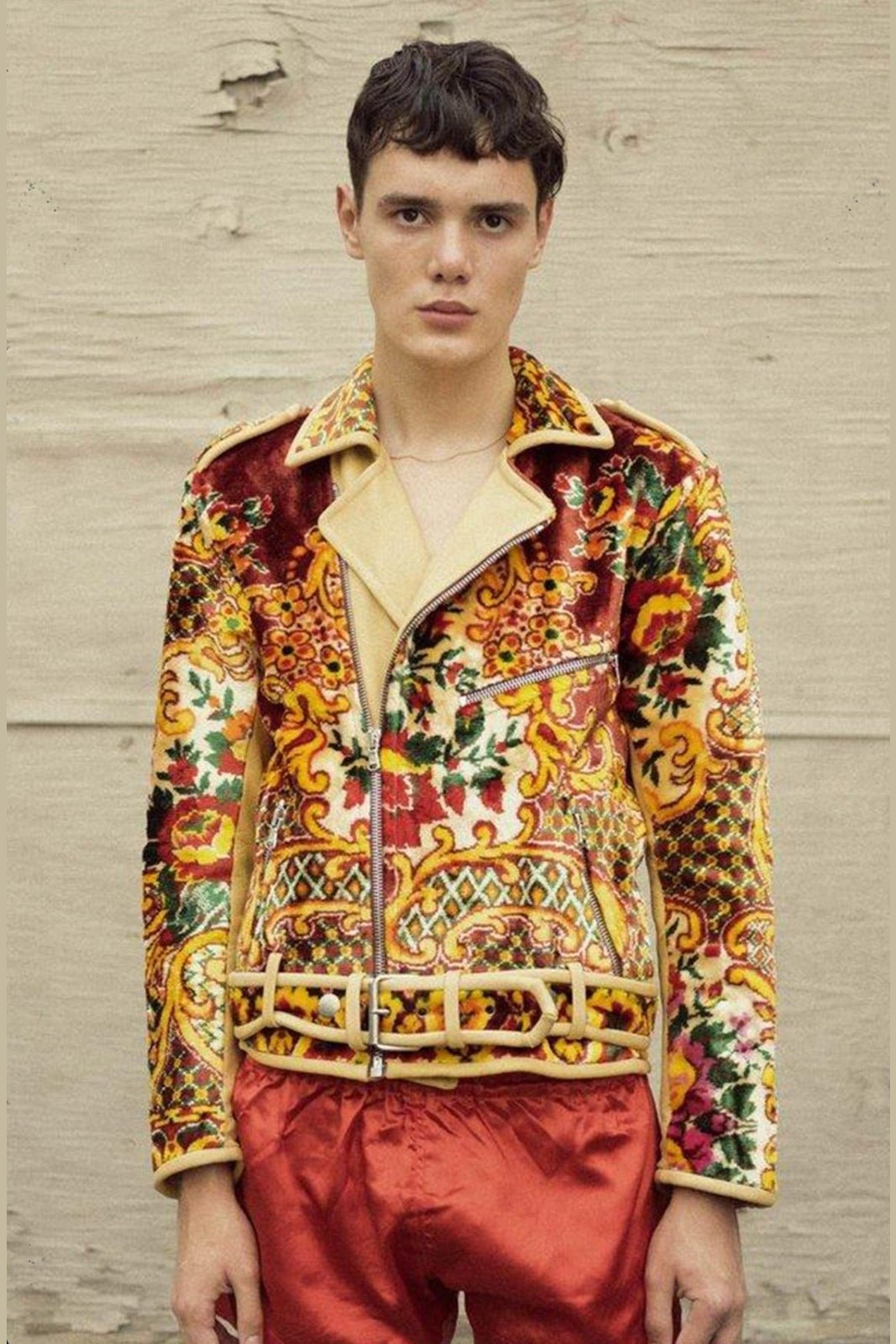 Vintage Tapestry moto (in Russet Rose) mia vesper