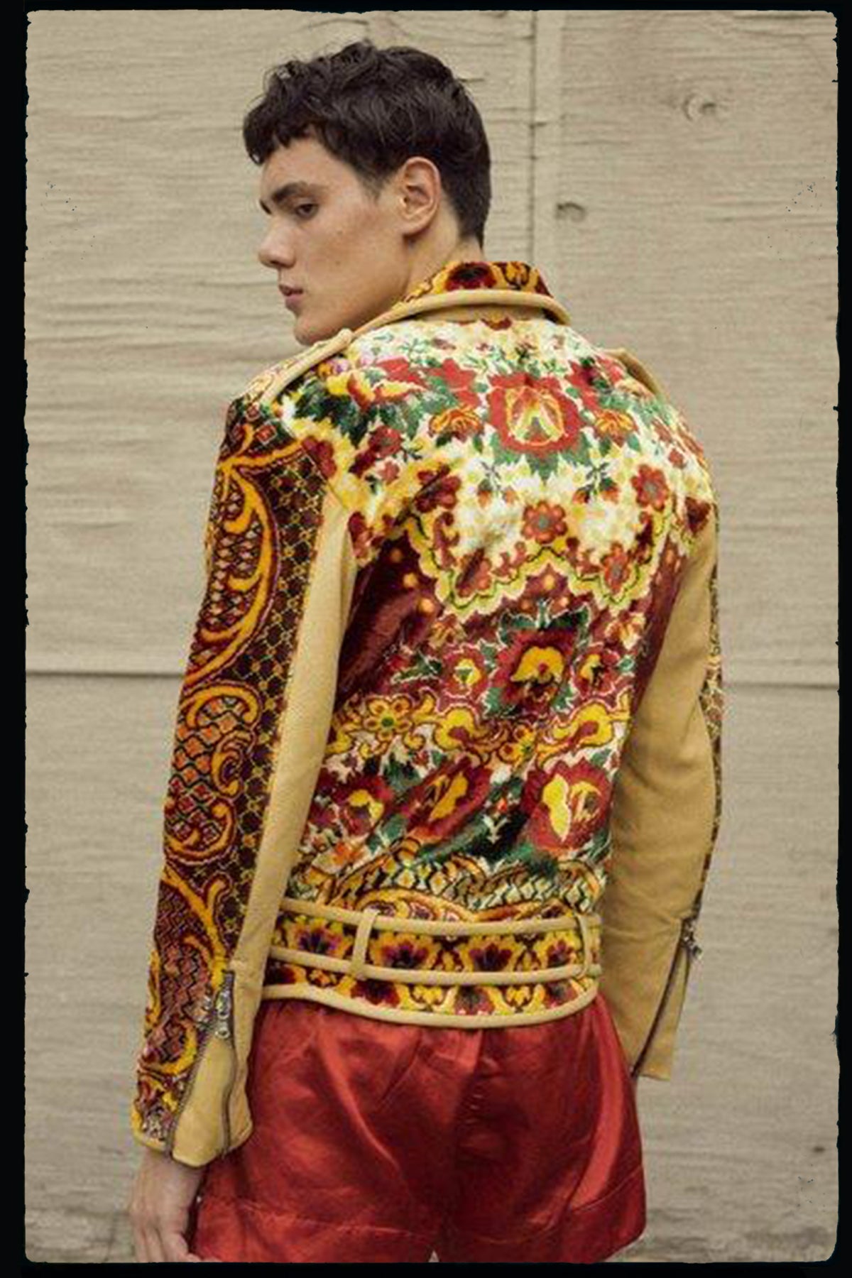 Vintage Tapestry moto (in Russet Rose) mia vesper