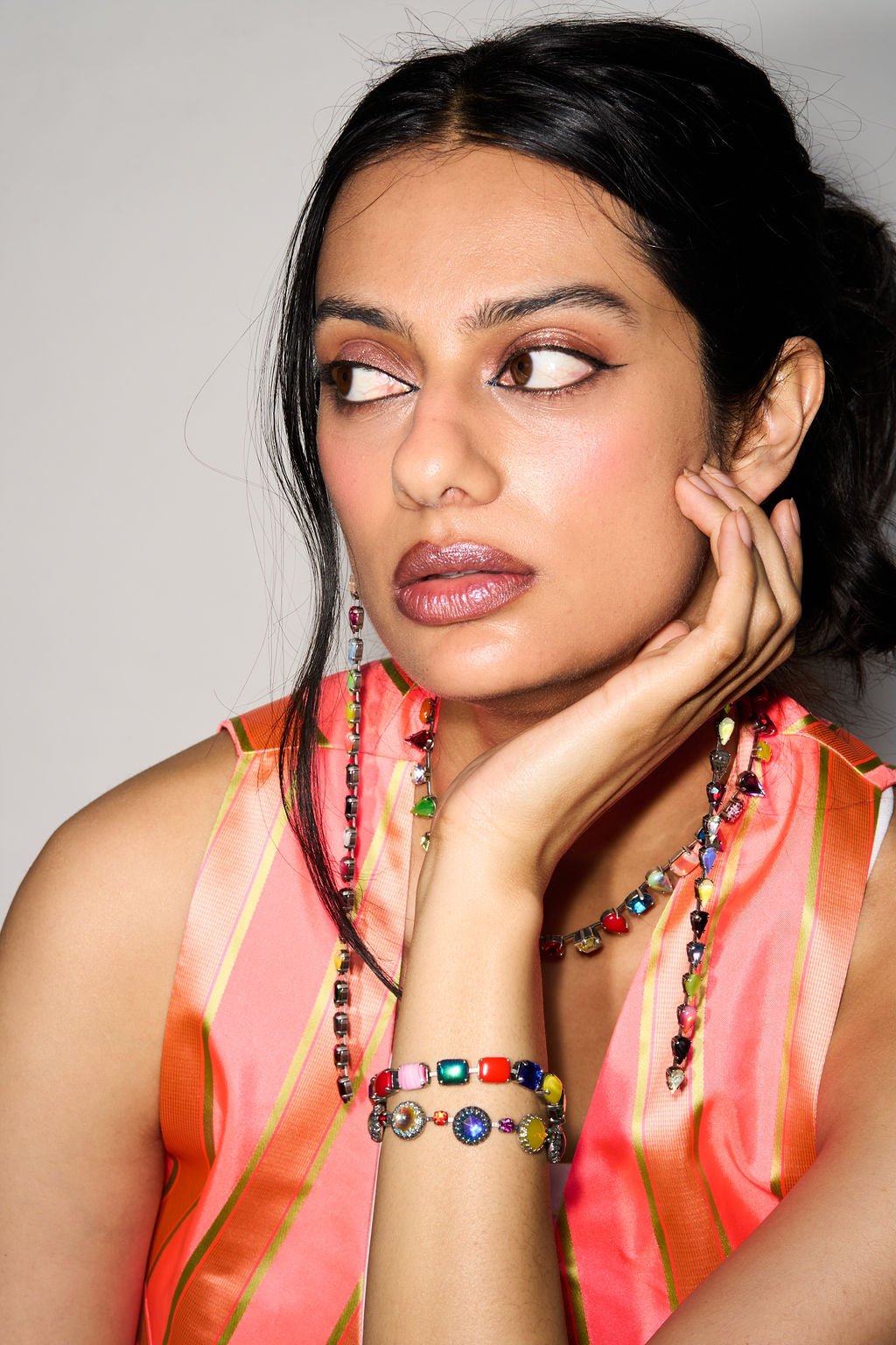 LAYERING BRACELET IN PAINT POT (SILVER) mia vesper