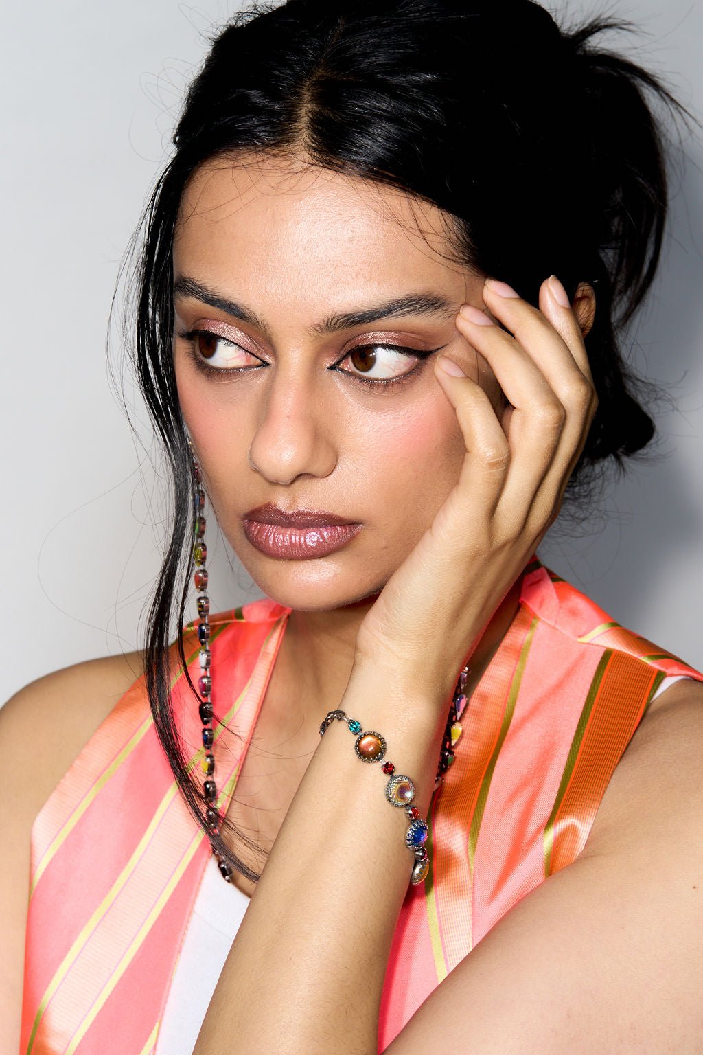 LAYERING BRACELET IN PAINT POT (SILVER) mia vesper