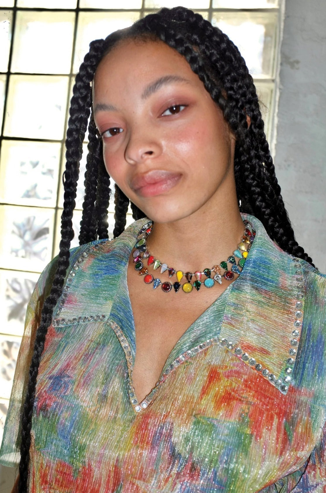 Layering Choker in Kaleidoscope (Silver) Jewelry Vesper Obscura