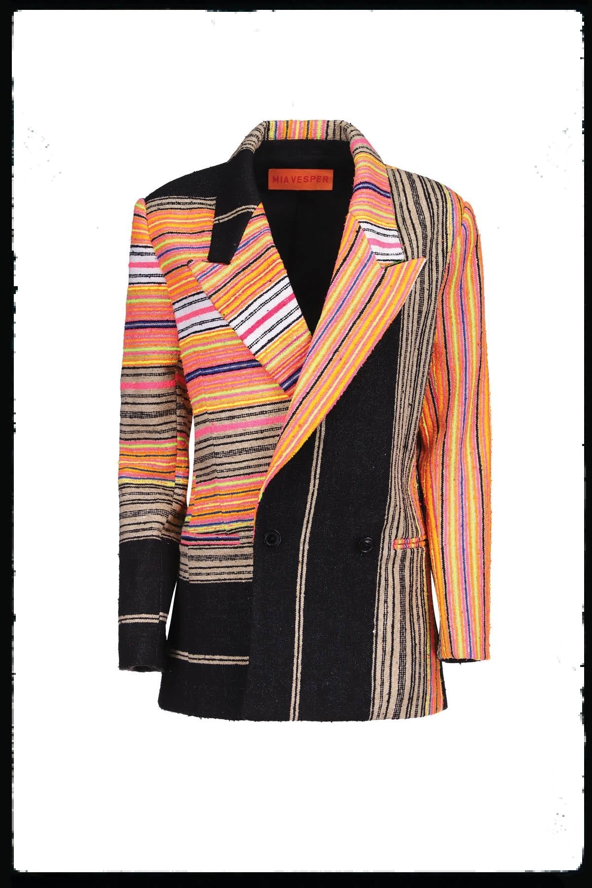 Hand Loomed Sarape Blazer (Unisex M οnly) Outerwear mia vesper
