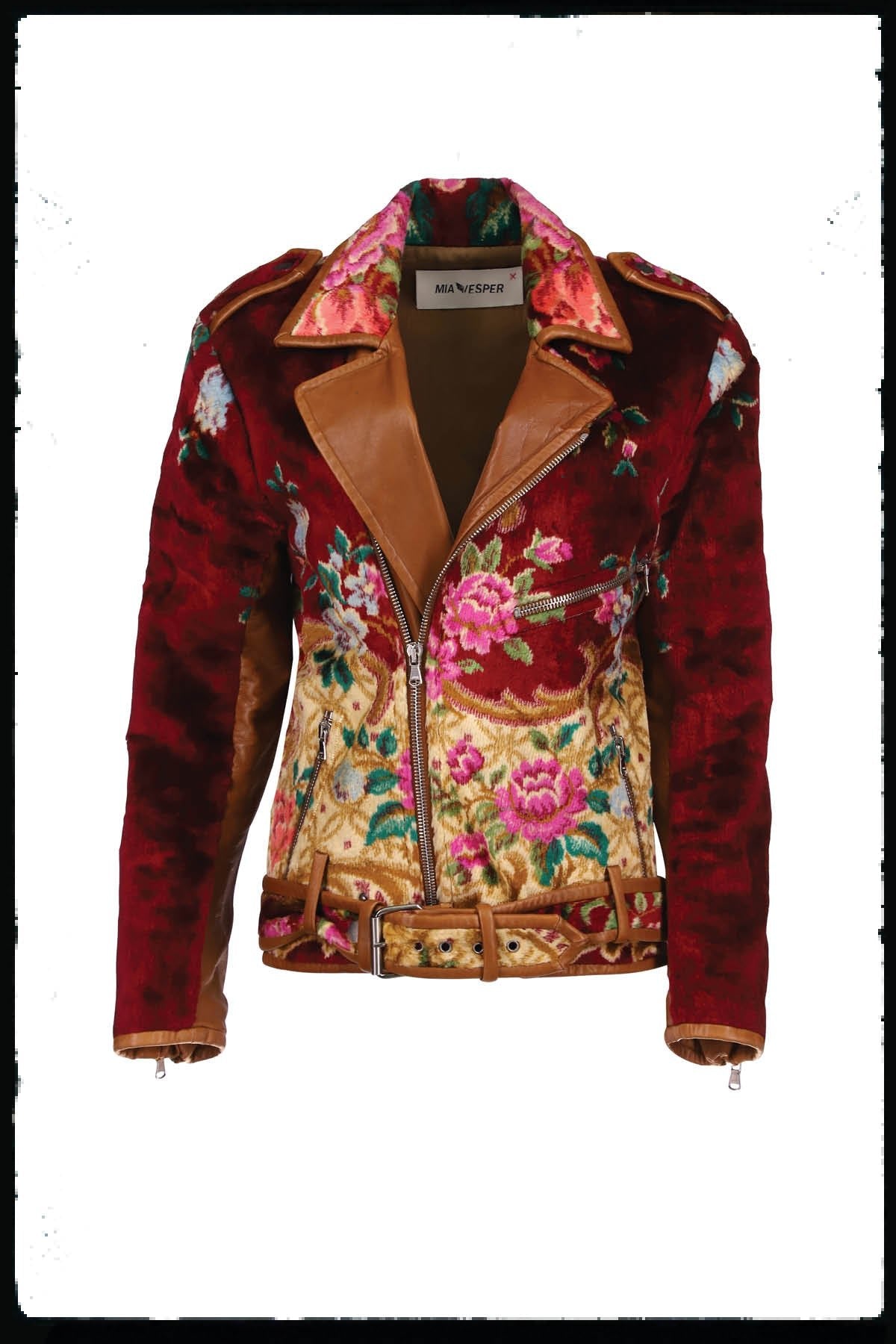 Vintage Tapestry Moto (in Maroon Arches) mia vesper