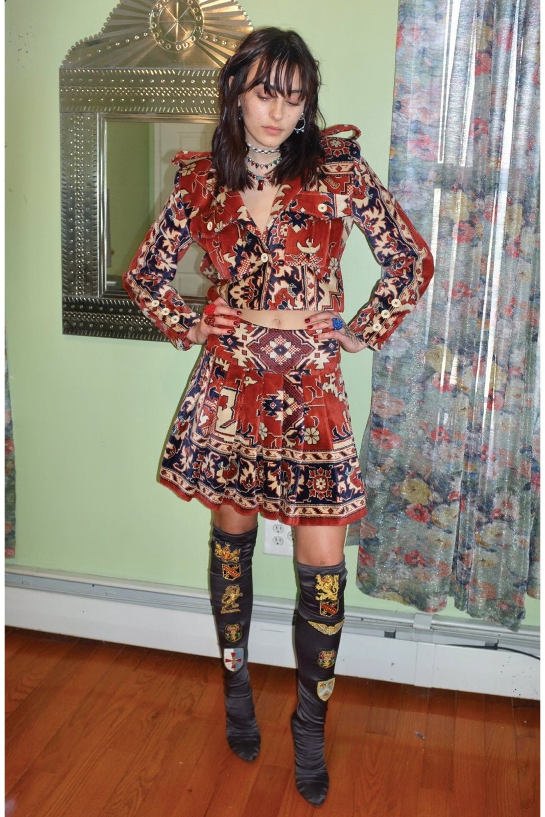 Coat of Arms Military Skirt Set mia vesper